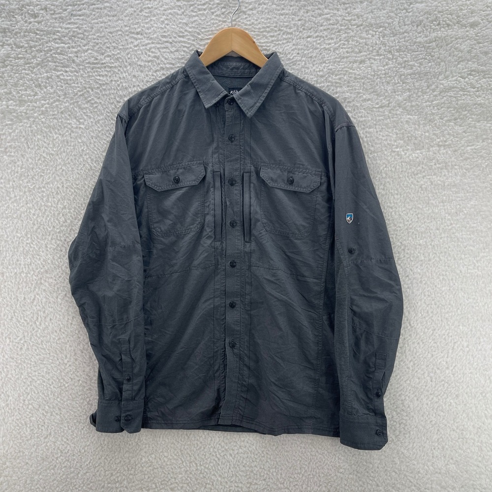 Kuhl Shirt Mens XL Gray Airspeed Vented Performance Hiking Gorpcore Outdoor
